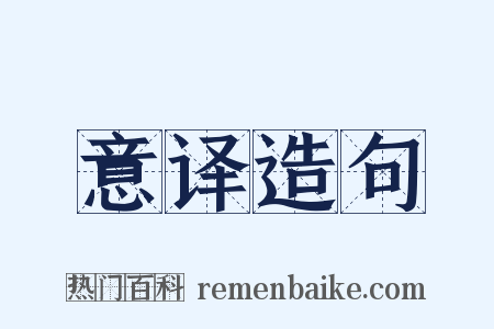 意译造句是什么意思的图片